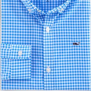 VV Blue Gingham button down